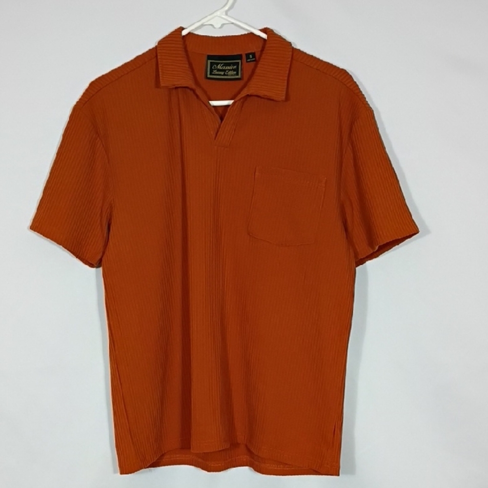 NWT Massive Luxury Edition Umber Drop Needle Knot Pocket Polo Men Size Small